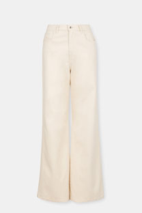 Krem farmerke širokih nogavica Tiffany Production